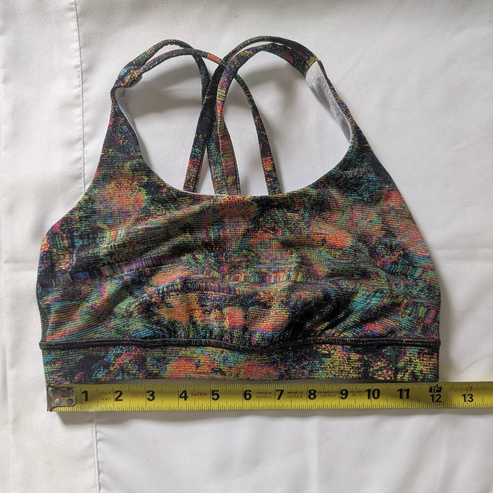 EUC Lululemon Energy Bra Glitch Tapestry Starlight Multi Women's 6 Small sports - Picture 8 of 9